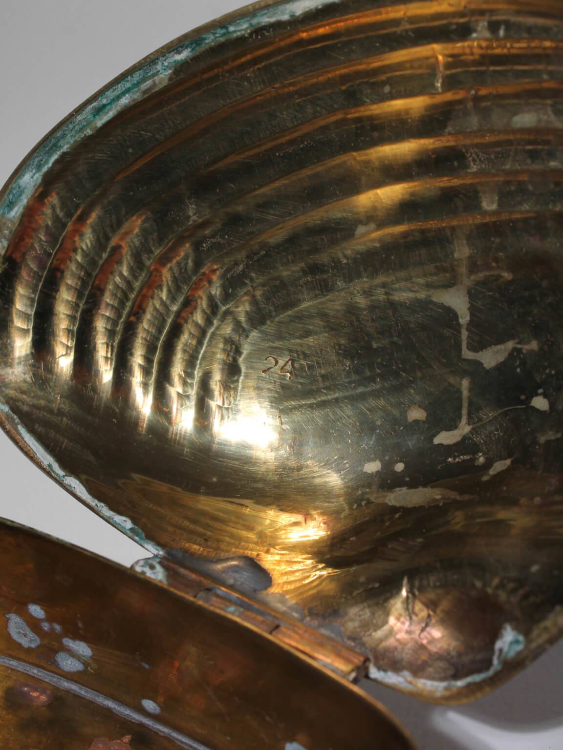 Brass Clamshell Trinket Box