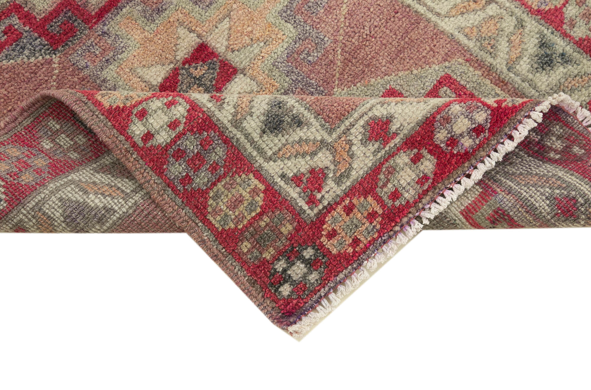 Handmade decorative oriental brown runner carpet 82 cm x 270 cm