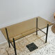 Smoked glass coffee table vinyl door