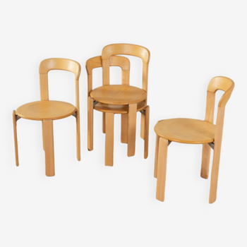 Chaises de salle à manger des années 1970, modèle 2100, Bruno Rey