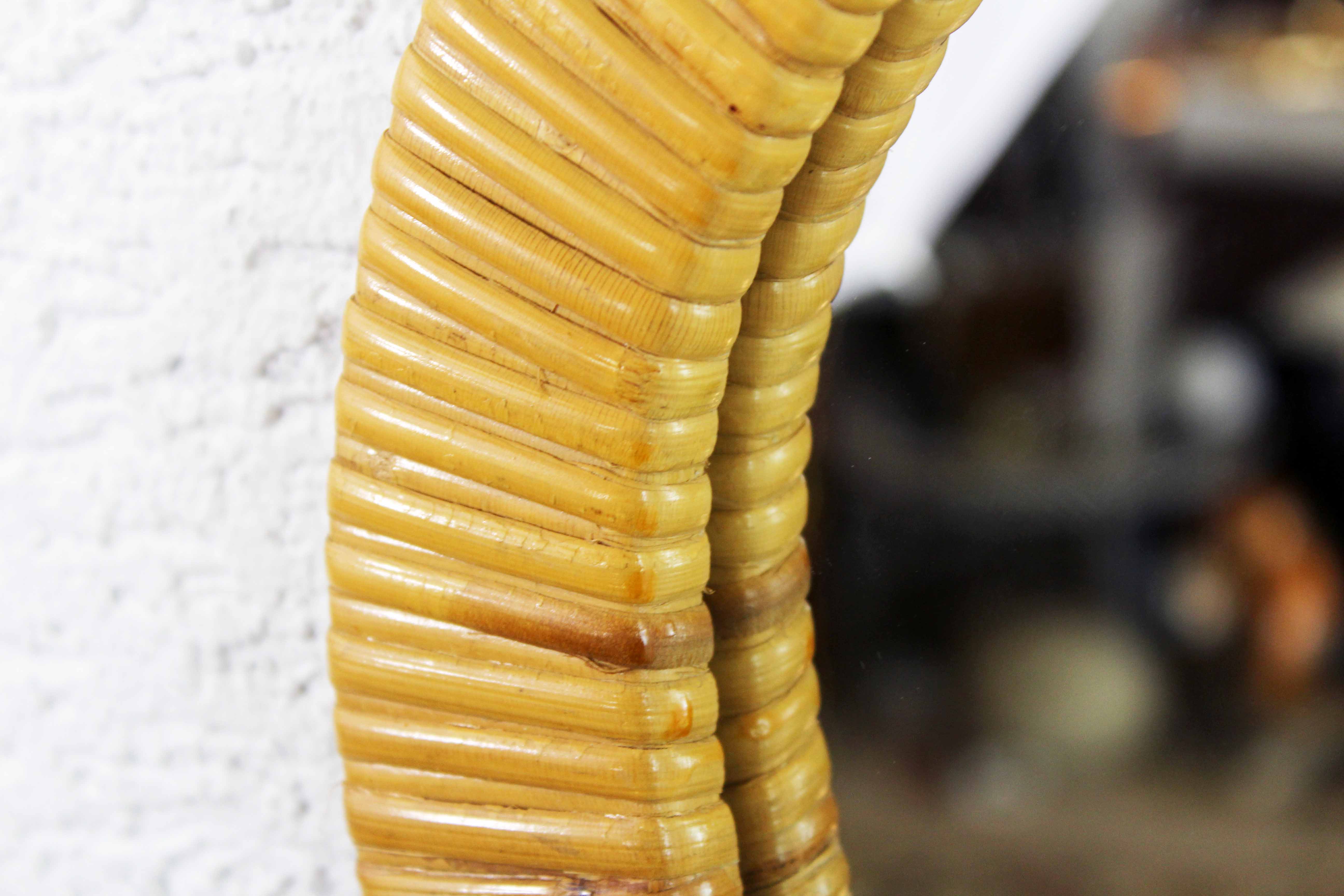 Vintage wicker mirror