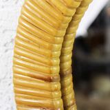 Vintage wicker mirror