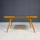 Coffee table, mid-century, opaxite glass top, Interiér Praha, 1960s