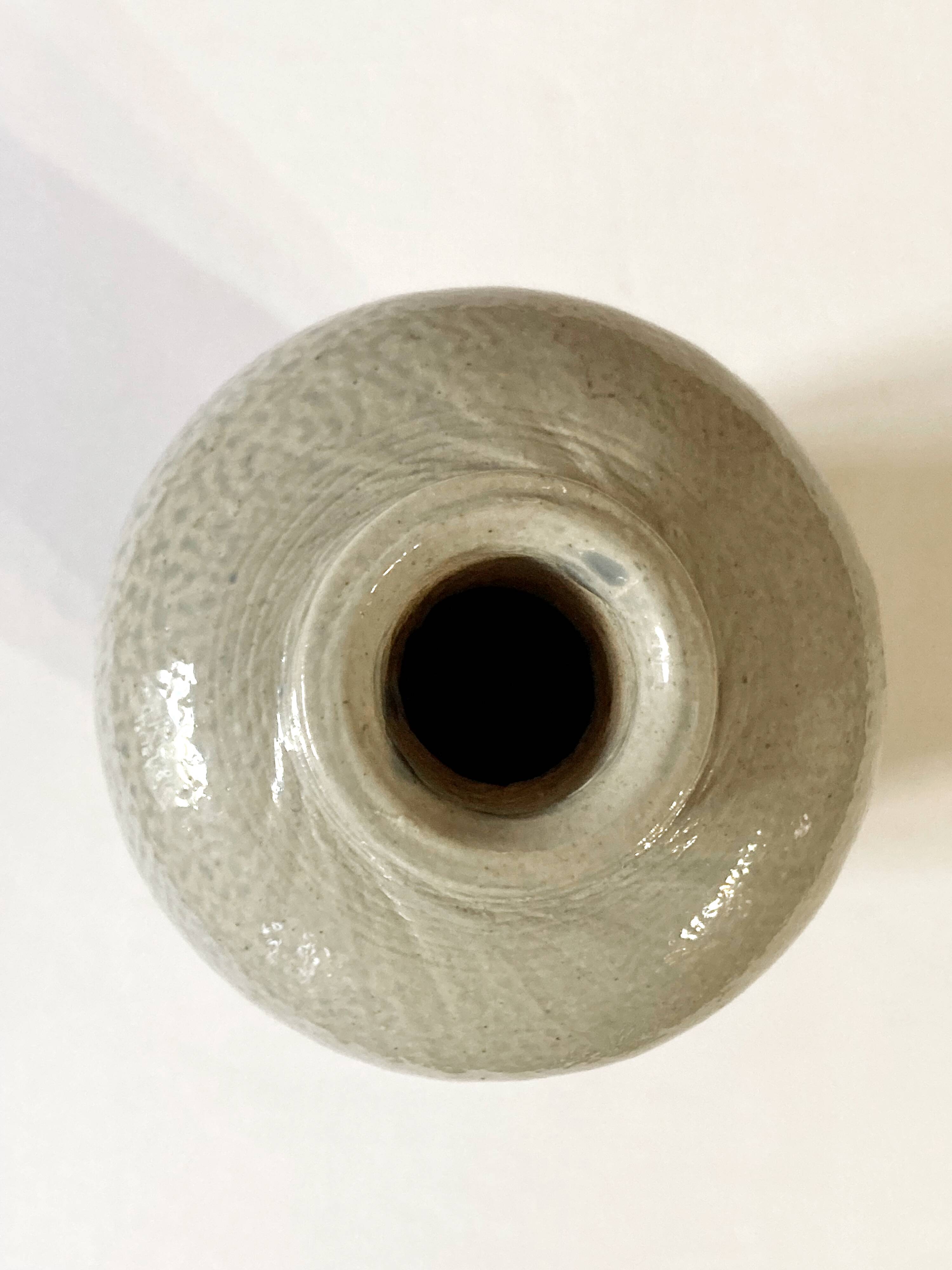 Small glazed stoneware bottle