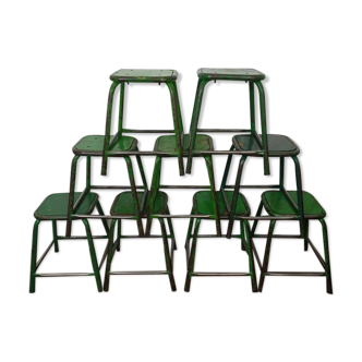 Set of 9 Mullca Workshop Stools - Industrial Stools