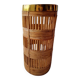 Brass and rattan umbrella stand 1970