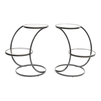 Pair of side tables by YVES BOUTBOUL
