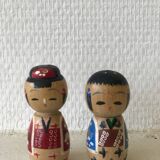 Salt and Pepper Kokeshi Dolls