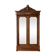 Antique walnut wardrobe with bevelled mirrors.