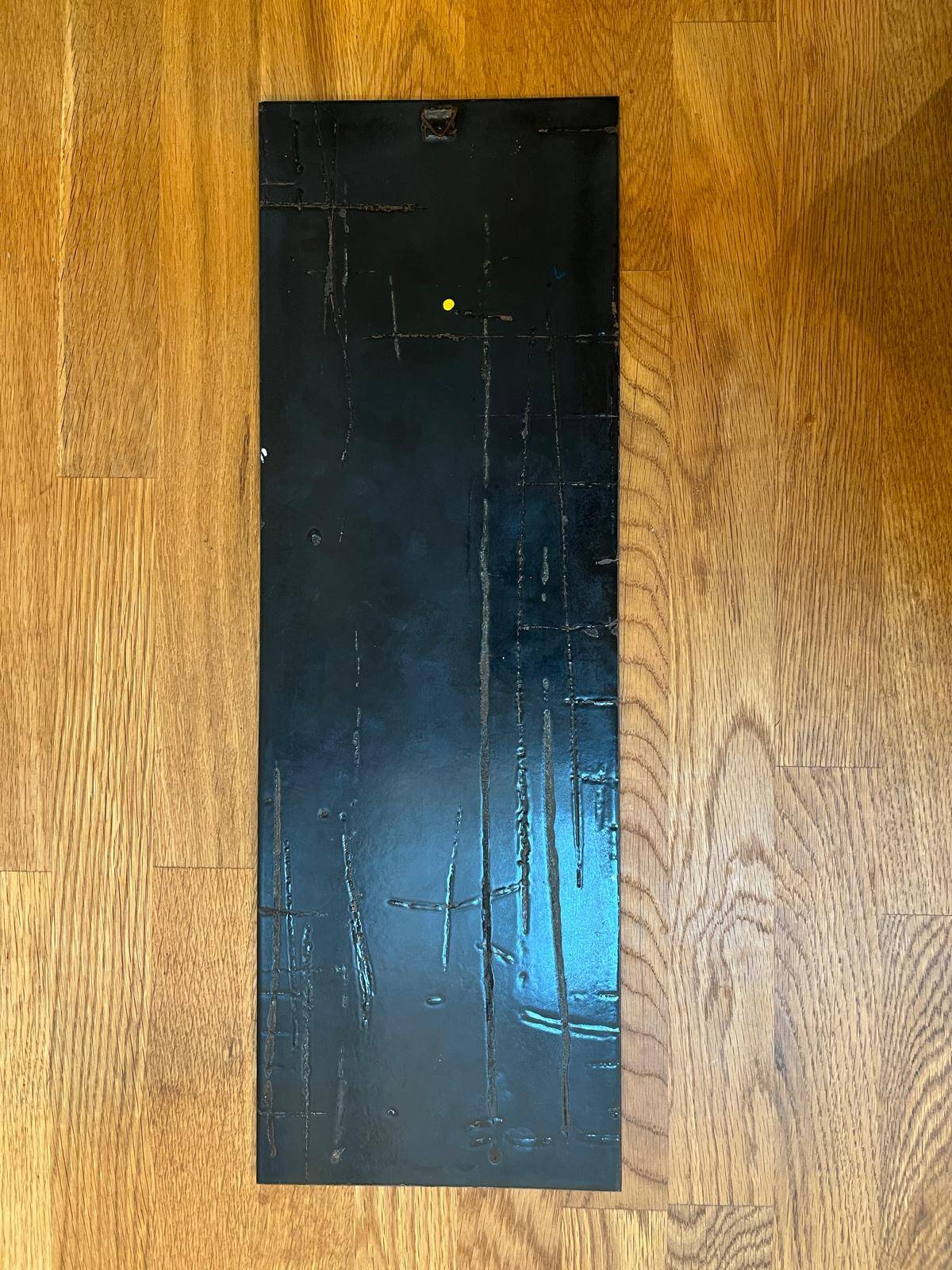 Mid-century enamelled metal plaque (1950)
