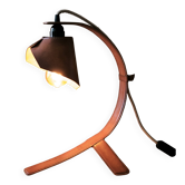 "Organic" Desk Lamp Cognac Italian Vegetable Leather & Aluminium