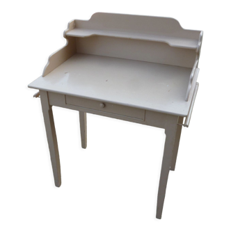 Table de toilette ancienne patine beige