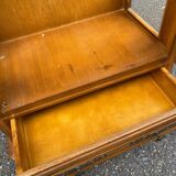 Vitrine anglaise en bois massif 1 porte 190cm