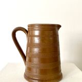 Handmade stoneware pitcher