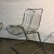 Lot de 4 chaises corbeille métal chromé