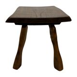 Vintage wooden side table small table wabi sabi natural design