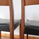 Pair of Scandinavian chairs skaï/teak