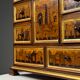 Cabinet d'art en marqueterie allemande