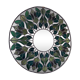 Tiffany stained glass mirror with plant decoration signed B. Nogaro