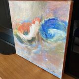 Semi-abstract painting "Flowers" 30 x 30