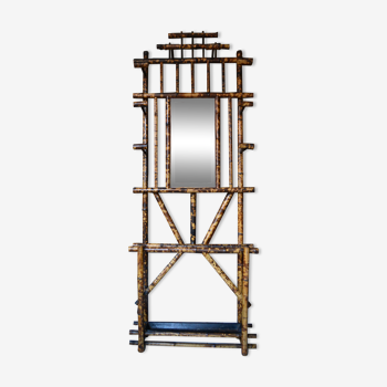 Vestiaire bambou porte manteaux 8 patères début XXeme