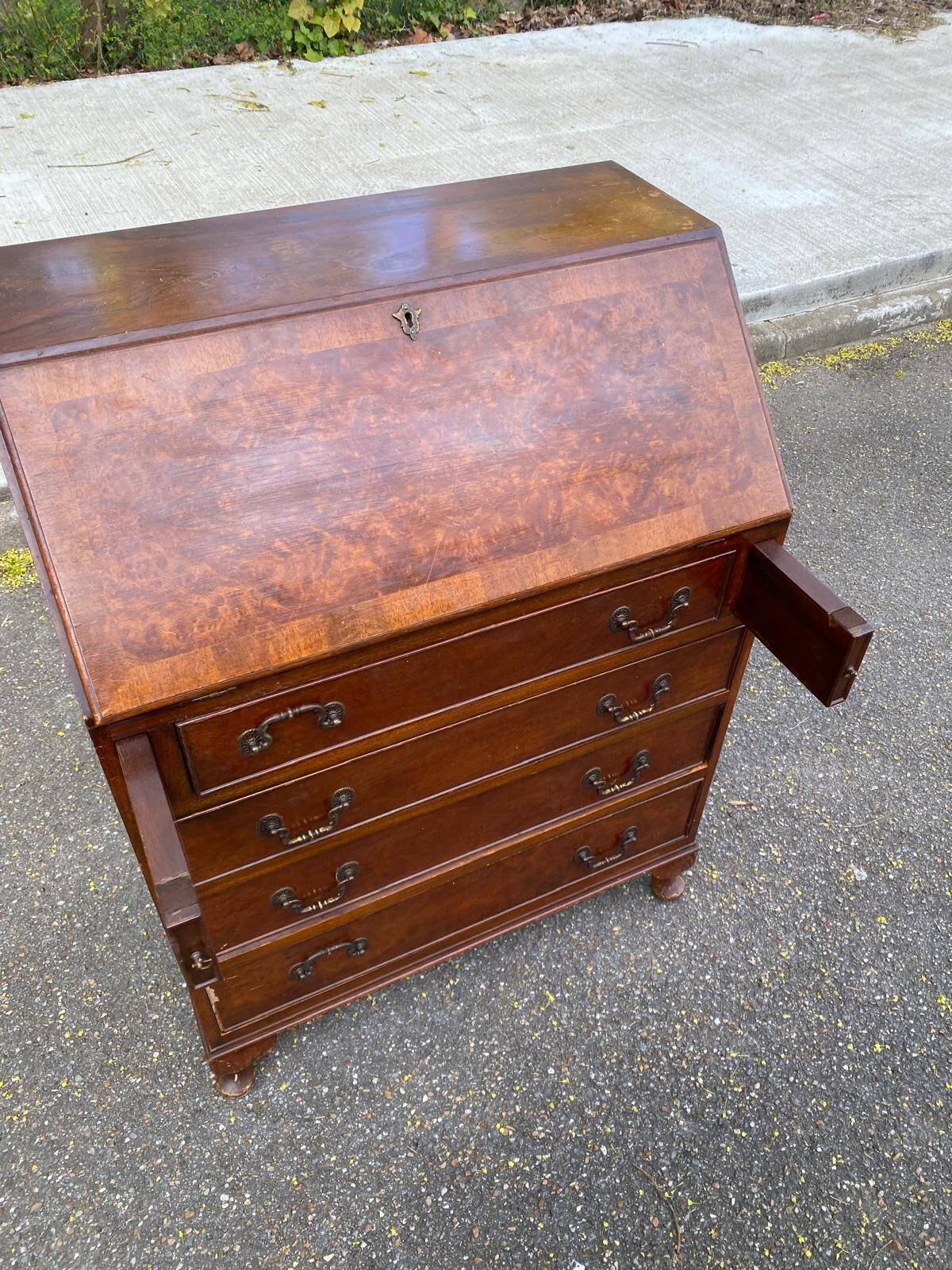 Secrétaire Chippendale en bois du XIXème