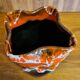 Vintage Vallauris 70s orange red and brown vase