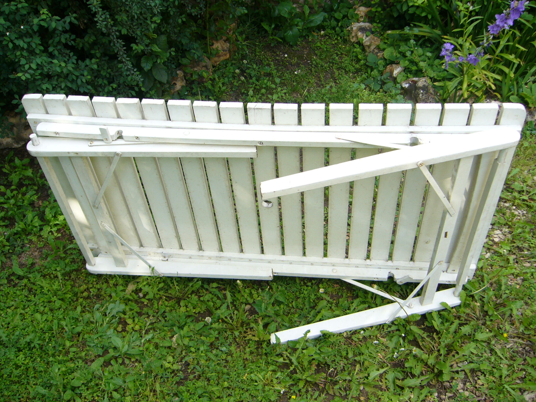 wooden folding garden table