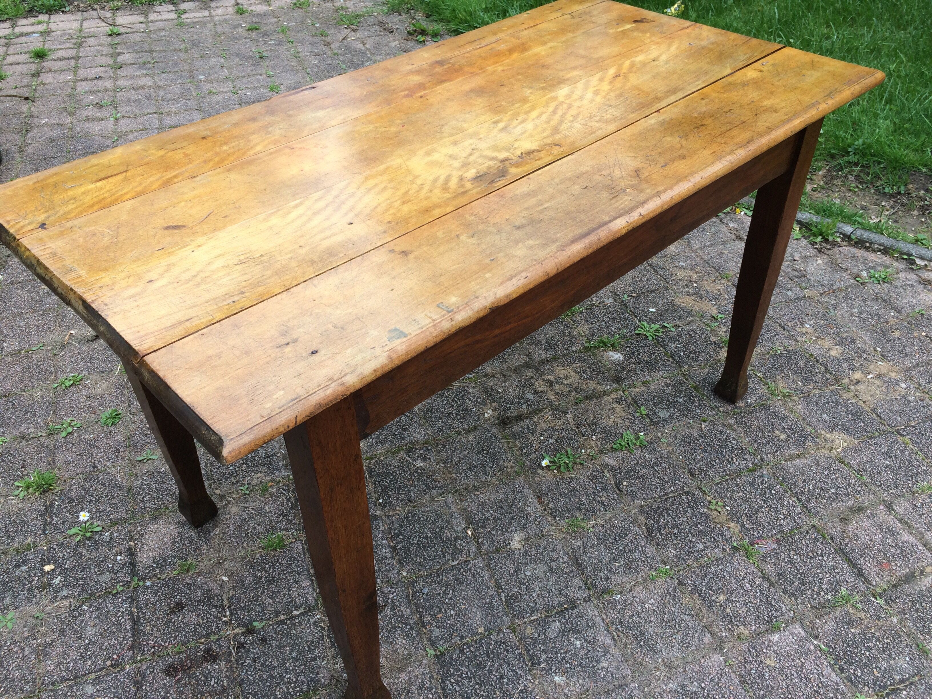 Rustic solid wood kitchen table