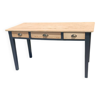 Upcycled three-drawer desk