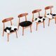 Hans Wegner model CH30 dining chairs in cowskin Carl Hansen Denmark 1952