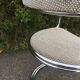 Chrome steel tube chair and fabric, 1970s