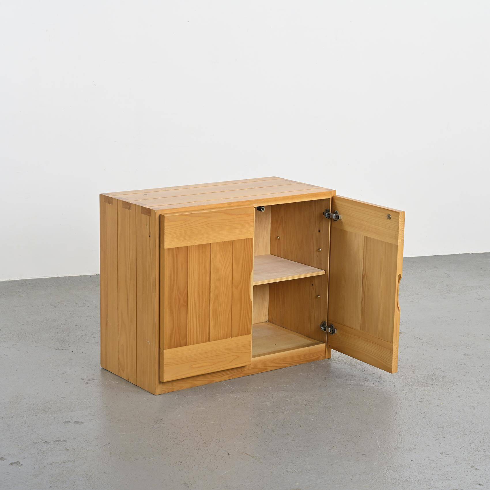 Solid pine sideboard by Maison Regain, 1970s.