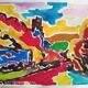 Gouache on paper from 1989, Pierre Lacroux (1909-1993)