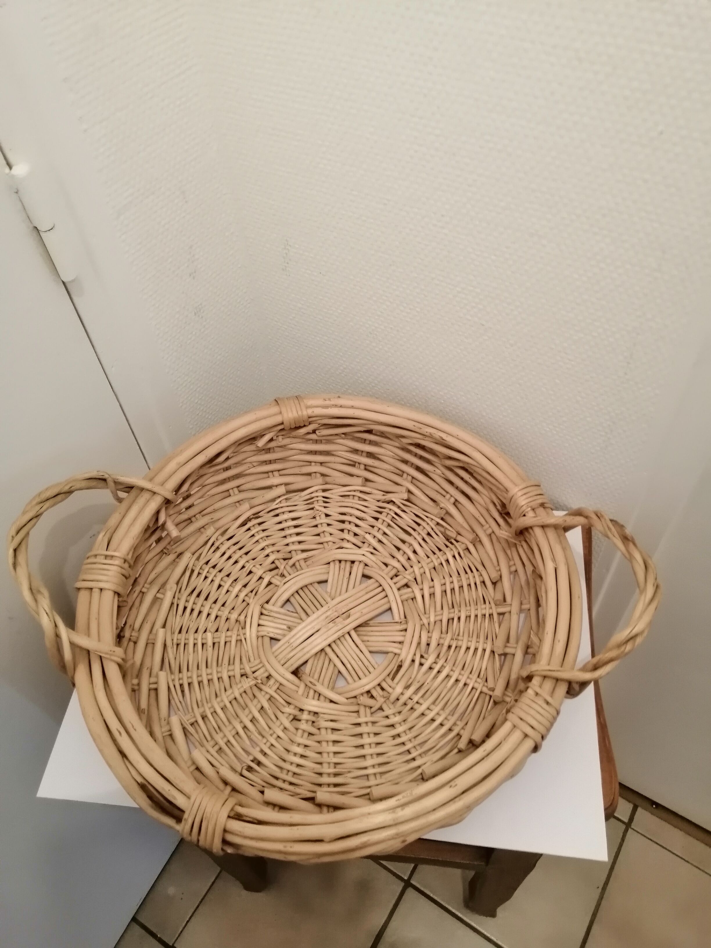 Rattan and wicker basket