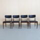4 Dining Chair in Rosewood and Leatherette by AWA, 1960s