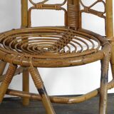 Pair of low bamboo chairs 1960