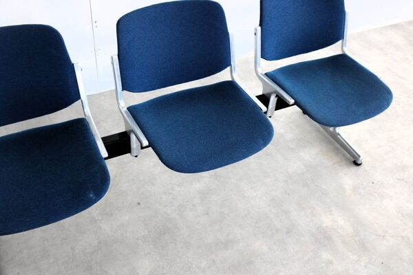 Banc vintage   Banc de salle d'attente   Années 1970   Castelli