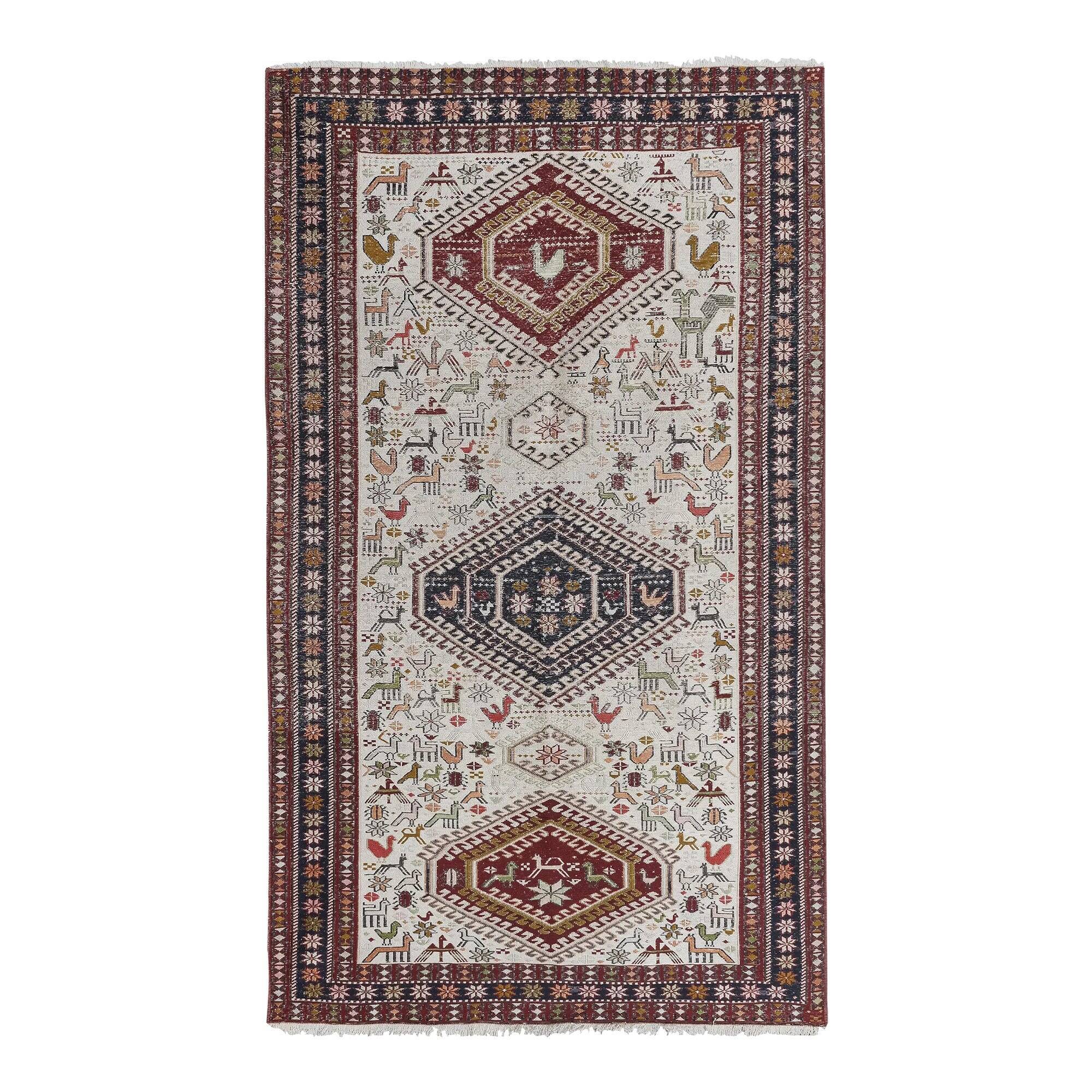 Vintage Turkish kilim handwoven 107x186 cm