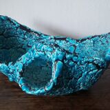 Coupe en faïence turquoise