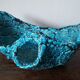 Coupe en faïence turquoise
