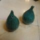 vintage ceramic salt and pepper shaker duo fig shape