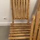 Suite of 6 folding bamboo chairs
