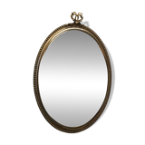 French classic Style Brass Mirror With Bow, 1950/60s