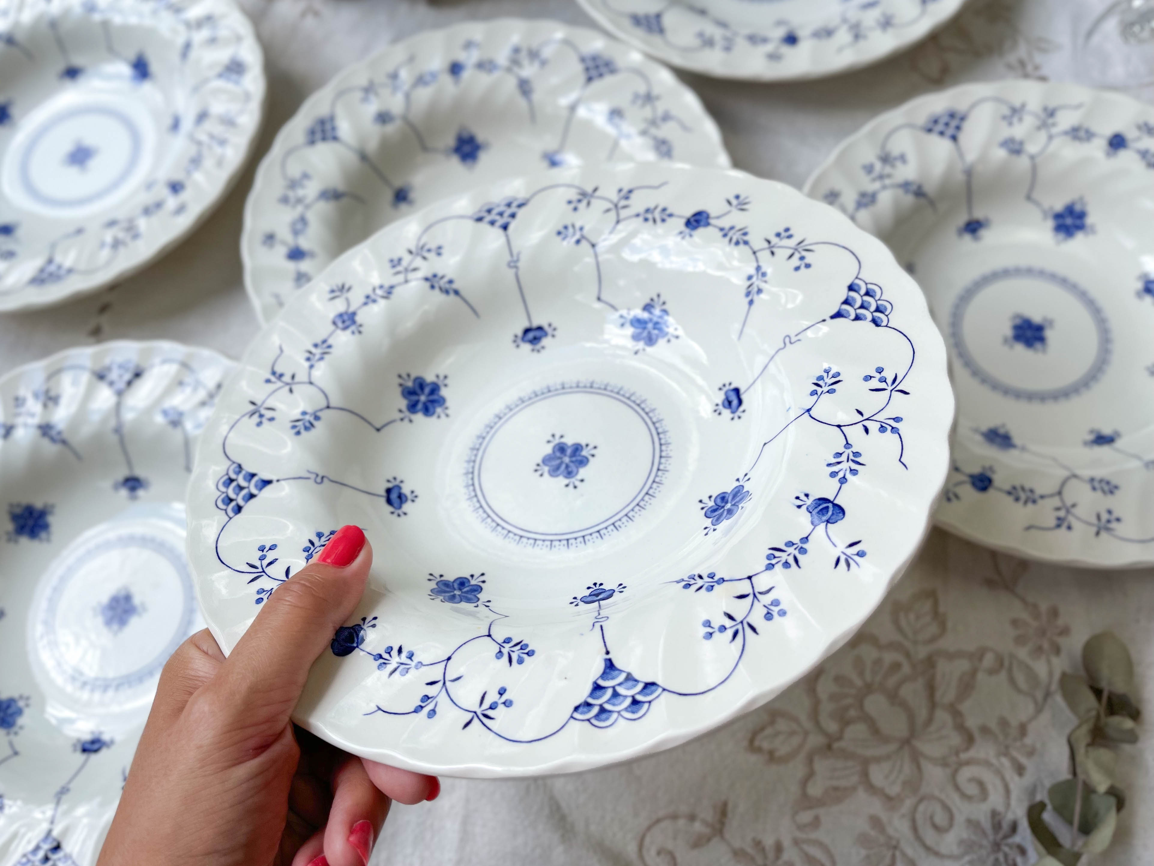 6 hollow plates myott staffordshire finlandia