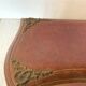 20th century leather jewelry and brass ornamentation box