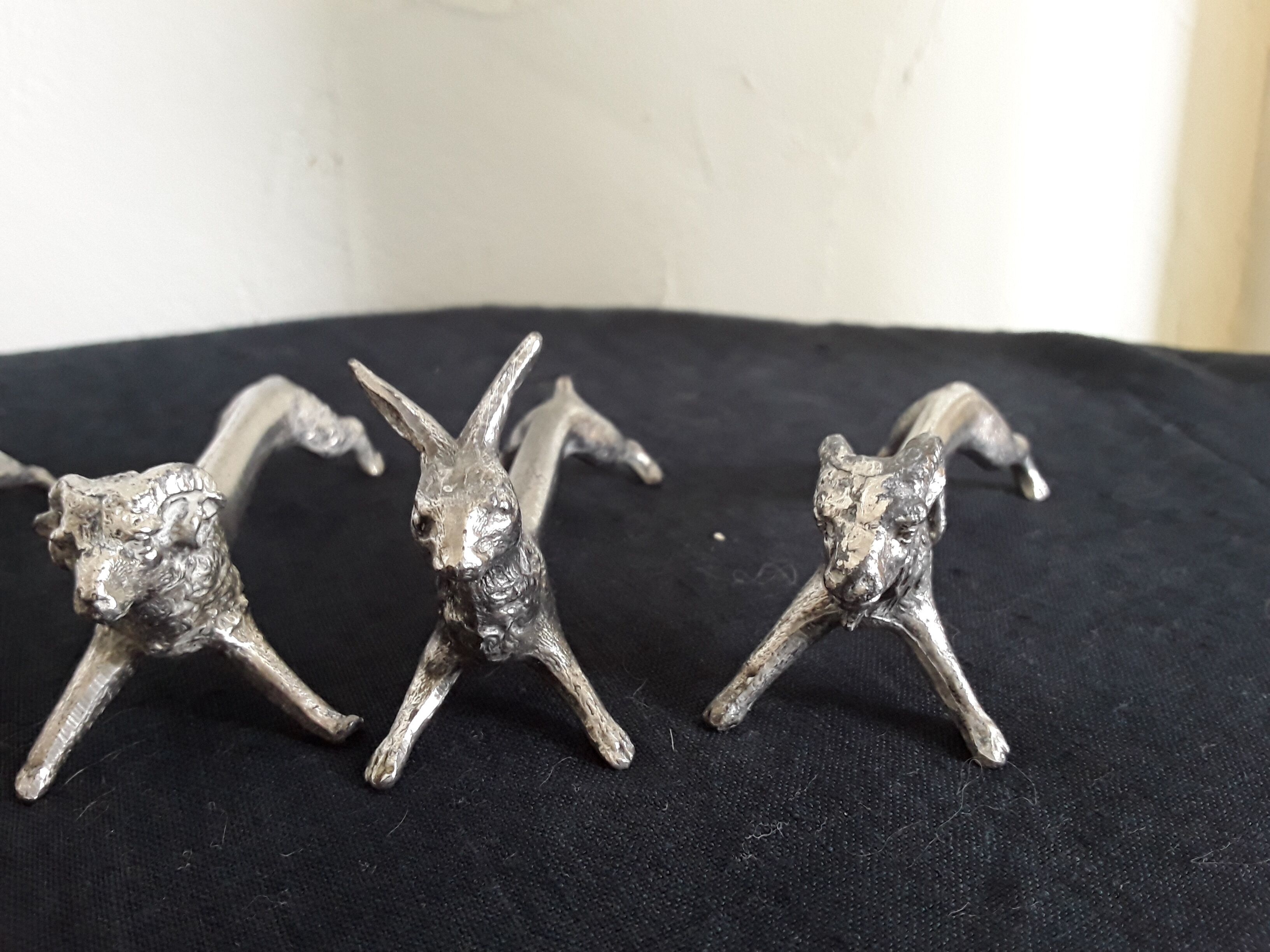 Vintage animal knife holders