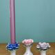 Set of 6 vintage ceramic candle holders