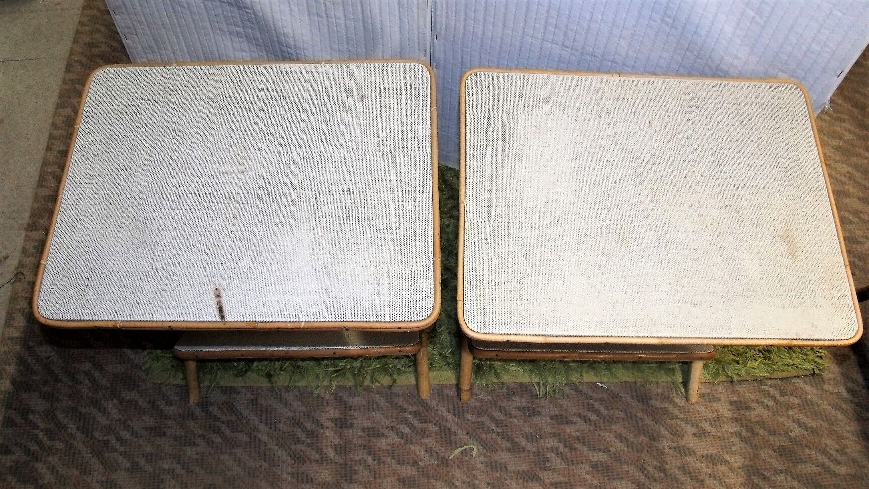 Pair of bedside shelves doors reviews rattan bamboo
