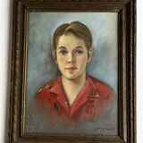 Oil on canvas: portrait of a young man